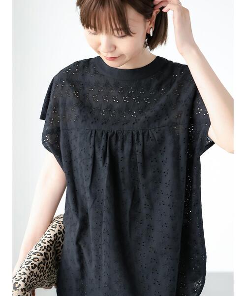 Lugnoncure(ルノンキュール)の「前後2WAYシフリー刺繍ブラウス(シャツ/ブラウス・レディース・ブラック/オフホワイト/ブラウン・F)」の6枚目の写真