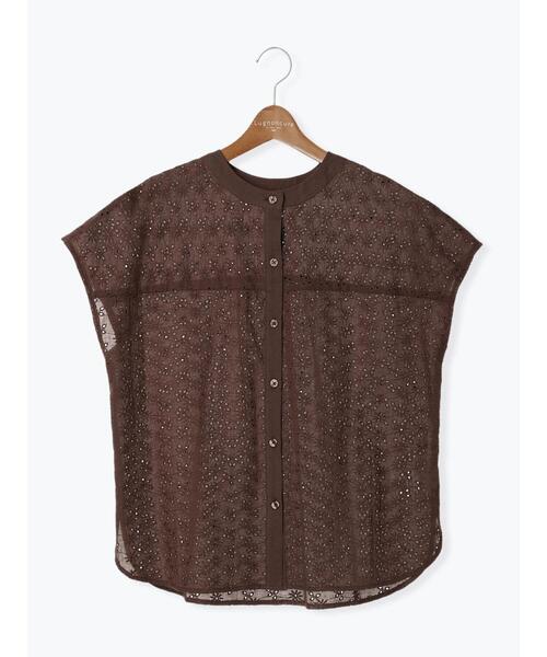 Lugnoncure(ルノンキュール)の「前後2WAYシフリー刺繍ブラウス(シャツ/ブラウス・レディース・ブラック/オフホワイト/ブラウン・F)」の19枚目の写真