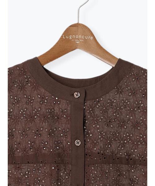 Lugnoncure(ルノンキュール)の「前後2WAYシフリー刺繍ブラウス(シャツ/ブラウス・レディース・ブラック/オフホワイト/ブラウン・F)」の17枚目の写真