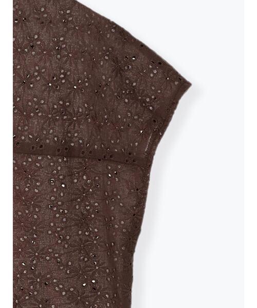 Lugnoncure(ルノンキュール)の「前後2WAYシフリー刺繍ブラウス(シャツ/ブラウス・レディース・ブラック/オフホワイト/ブラウン・F)」の16枚目の写真