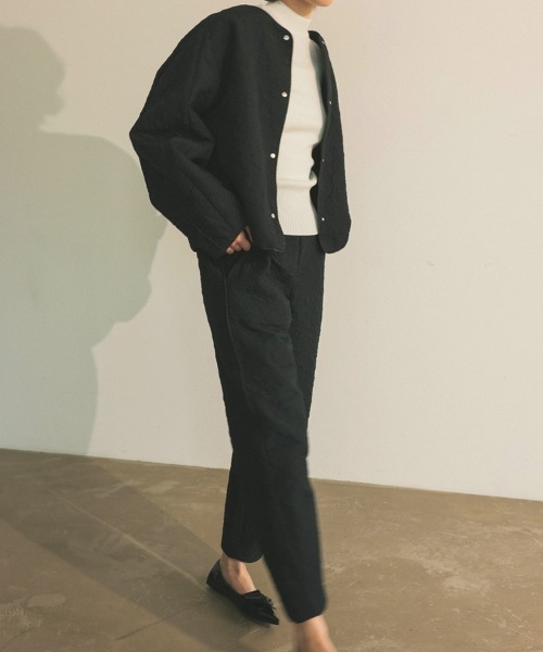 DONOBAN（ドノバン）の「フラワーキルティングパンツ（その他パンツ・レディース・ホワイト/ブラック・SHORT/LONG）」の4枚目の写真