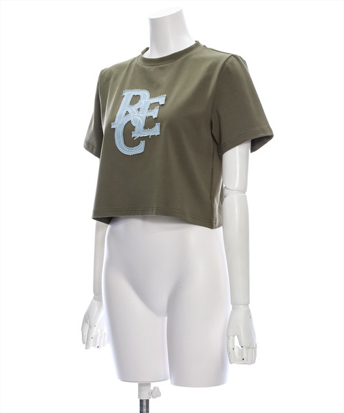 clear（クリア）の「デニムロゴＴシャツ [着回し力抜群 大人 カジュアル]≪再入荷≫（Tシャツ/カットソー・レディース・カーキ/オフホワイト/ブラック・F）」の14枚目の写真