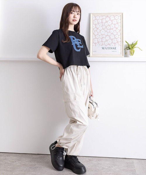 clear（クリア）の「デニムロゴTシャツ [着回し力抜群 大人