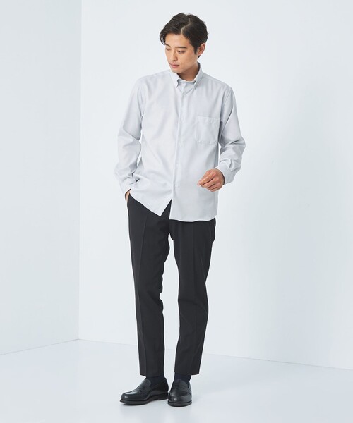 green label relaxing(グリーンレーベルリラクシング)の「エブリット コットンオックス ムジ スナップ ボタンダウン ドレスシャツ -イージーアイロン-(シャツ/ブラウス・メンズ・ライトグレー/ベージュ/コバルトブルー・L/S/M/XL)」の7枚目の写真