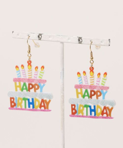 Coo+i(クーイ)の「HAPPY BIRTHDAY ケーキ型ピアス(ピアス(両耳用)・レディース・マルチ・FREE)」の6枚目の写真