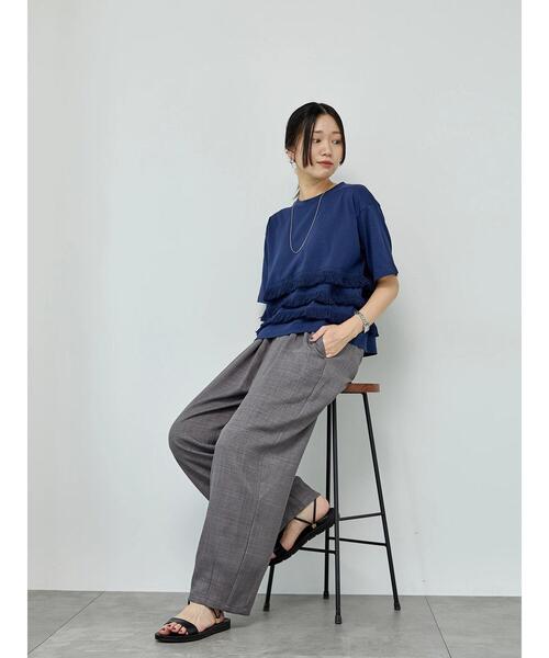 Samansa Mos2 blue(サマンサモスモスブルー)の「リネンライクバルーンパンツ(その他パンツ・レディース・ブラック/グレー/ブルー・F)」の7枚目の写真