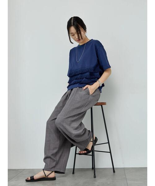 Samansa Mos2 blue(サマンサモスモスブルー)の「リネンライクバルーンパンツ(その他パンツ・レディース・ブラック/グレー/ブルー・F)」の8枚目の写真