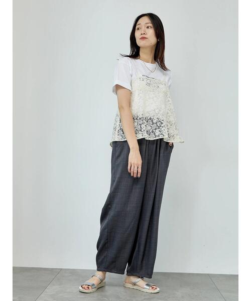 Samansa Mos2 blue(サマンサモスモスブルー)の「リネンライクバルーンパンツ(その他パンツ・レディース・ブラック/グレー/ブルー・F)」の18枚目の写真