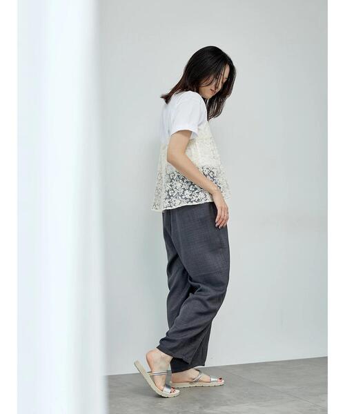 Samansa Mos2 blue(サマンサモスモスブルー)の「リネンライクバルーンパンツ(その他パンツ・レディース・ブラック/グレー/ブルー・F)」の21枚目の写真