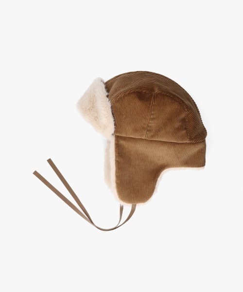 OVERRIDE（オーバーライド）の「OVERRIDE  CORDUROY KP TRAPPER SGP / オーバーライド（ハット・レディース・ブラック/ダークオレンジ/ブラウン・58cm）」の9枚目の写真