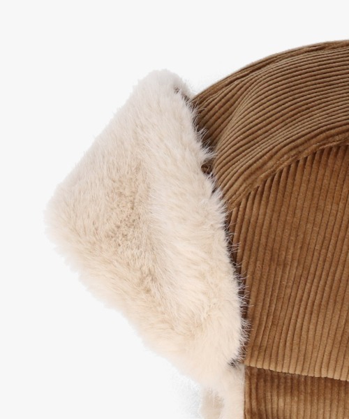 OVERRIDE（オーバーライド）の「OVERRIDE  CORDUROY KP TRAPPER SGP / オーバーライド（ハット・レディース・ブラック/ダークオレンジ/ブラウン・58cm）」の10枚目の写真