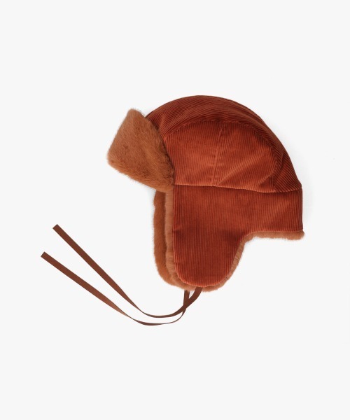 OVERRIDE（オーバーライド）の「OVERRIDE  CORDUROY KP TRAPPER SGP / オーバーライド（ハット・レディース・ブラック/ダークオレンジ/ブラウン・58cm）」の14枚目の写真