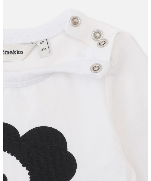 marimekko（マリメッコ）の「Unikko / Kids  placement  jersey　rompers（ロンパース・キッズ・ホワイト・62/68/74/80）」の3枚目の写真