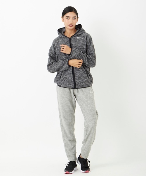 FILA(フィラ)の「杢フリースジャケット フルジップパーカー(パーカー・レディース・グレー/カーキ/ブラック/ライトピンク・MEDIUM/LARGE/X-LARGE)」の5枚目の写真