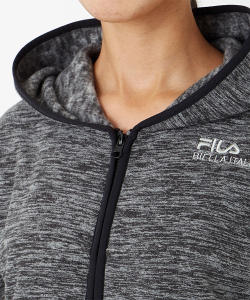 FILA(フィラ)の「杢フリースジャケット フルジップパーカー(パーカー・レディース・グレー/カーキ/ブラック/ライトピンク・MEDIUM/LARGE/X-LARGE)」の10枚目の写真