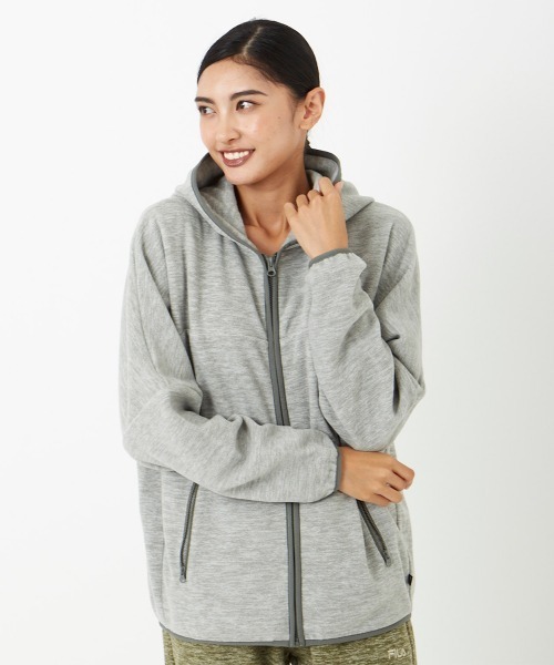 FILA(フィラ)の「杢フリースジャケット フルジップパーカー(パーカー・レディース・グレー/カーキ/ブラック/ライトピンク・MEDIUM/LARGE/X-LARGE)」の20枚目の写真