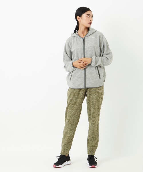 FILA(フィラ)の「杢フリースジャケット フルジップパーカー(パーカー・レディース・グレー/カーキ/ブラック/ライトピンク・MEDIUM/LARGE/X-LARGE)」の17枚目の写真