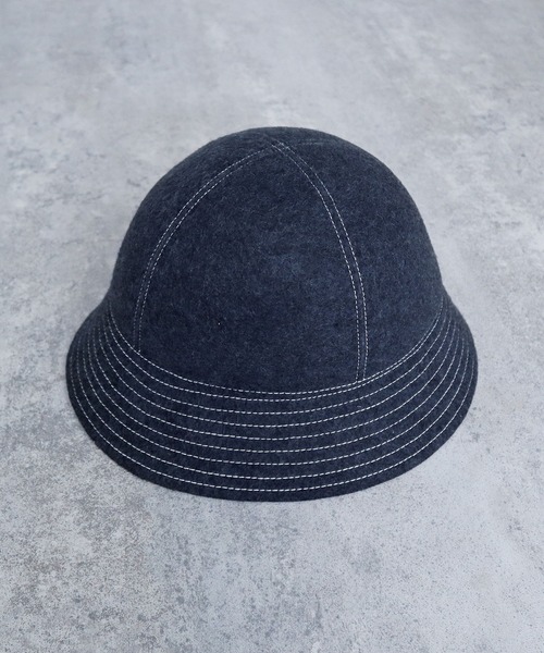 PAR ICI（パーリッシィ）の「フェルト刺繍ハット（ハット・レディース・ネイビー・FREE）」の2枚目の写真