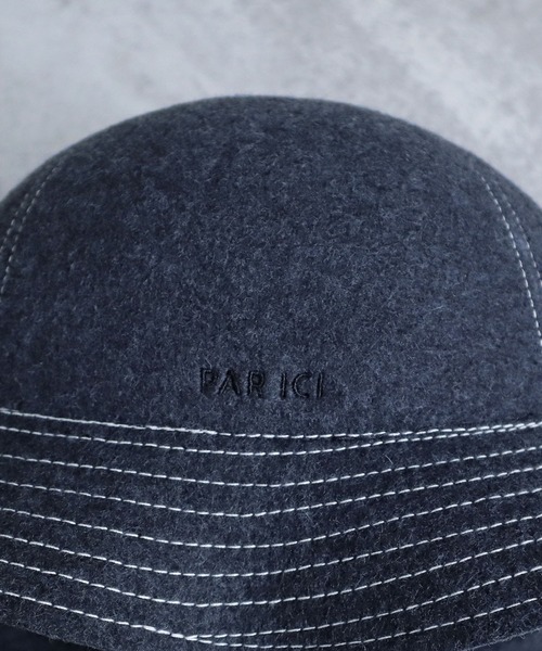 PAR ICI（パーリッシィ）の「フェルト刺繍ハット（ハット・レディース・ネイビー・FREE）」の9枚目の写真