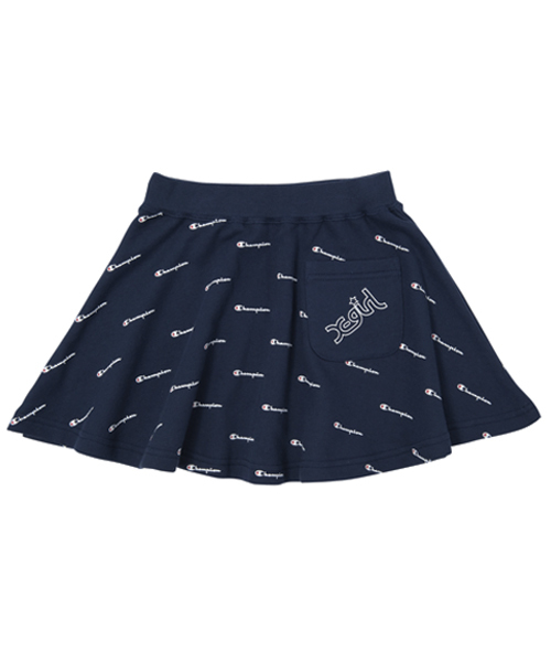 X-girl Stages（エックスガールステージス）の「Champion/SWEAT SKIRT(4T～7T)（スカート・キッズ・アッシュ/ピンク/ネイビー・4T/5T/6T/7T）」の9枚目の写真