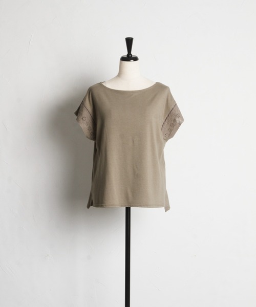tocco closet(トッコ クローゼット)の「【ZOZO限定】レーススリーブノースリーブカットソー(Tシャツ/カットソー・レディース・レッド/カーキ/ブラック/オフホワイト・M)」の13枚目の写真