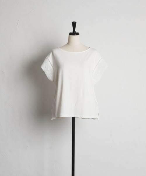 tocco closet(トッコ クローゼット)の「【ZOZO限定】レーススリーブノースリーブカットソー(Tシャツ/カットソー・レディース・レッド/カーキ/ブラック/オフホワイト・M)」の10枚目の写真