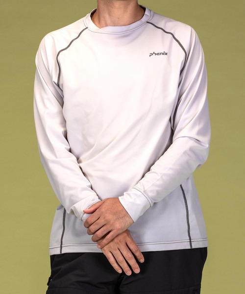 phenix OUTDOOR(フェニックスアウトドア)クルーネック長袖Tシャツ/メンズTシャツ/速乾/ストレッチ/快適/抗菌/防臭/ティーシャツ/インナー（Tシャツ/カットソー）｜phenix outdoor（フェニックスアウトドア）