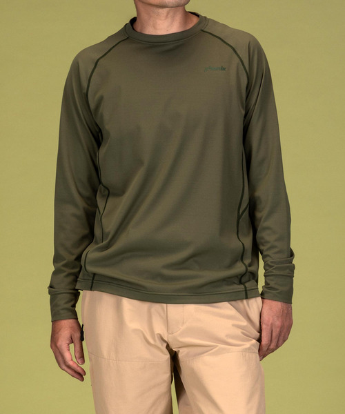 phenix OUTDOOR(フェニックスアウトドア)クルーネック長袖Tシャツ/メンズTシャツ/速乾/ストレッチ/快適/抗菌/防臭/ティーシャツ/インナー（Tシャツ/カットソー）｜phenix outdoor（フェニックスアウトドア）