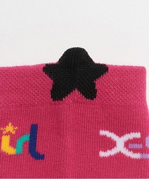 X-girl Stages（エックスガールステージス）の「カラフルロゴソックス（ソックス/靴下・キッズ・ホワイト/ピンク/ブラック・13-15cm/15-17cm/17-19cm/19-21cm）」の5枚目の写真