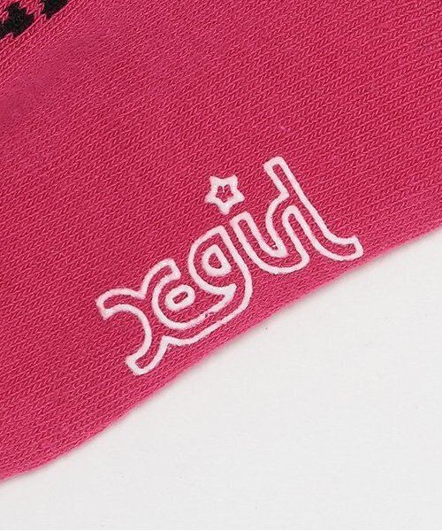 X-girl Stages（エックスガールステージス）の「カラフルロゴソックス（ソックス/靴下・キッズ・ホワイト/ピンク/ブラック・13-15cm/15-17cm/17-19cm/19-21cm）」の8枚目の写真