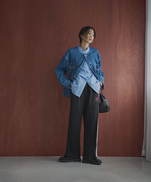 UMBRO（アンブロ）の「UMBRO（アンブロ）別注トラックパンツ（その他パンツ・レディース・ブラック/ダークグリーン/ネイビー・M/L）」の8枚目の写真