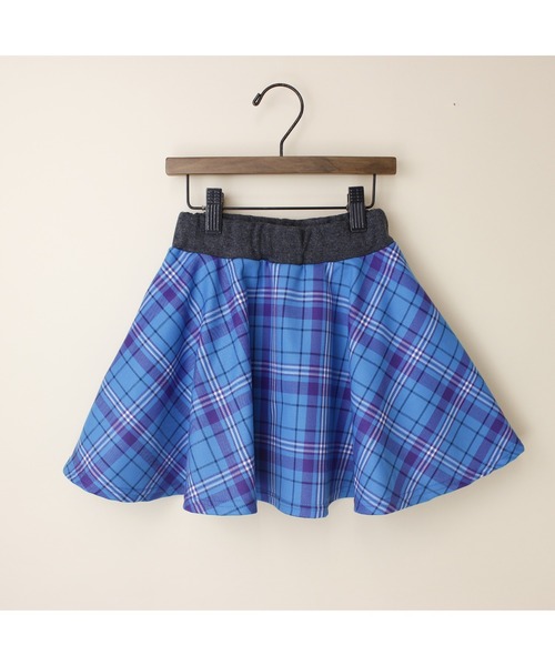 maarook（マルーク）の「タータンチェックサーキュラースカート（スカート・キッズ・ブルー・140cm/150cm）」の7枚目の写真