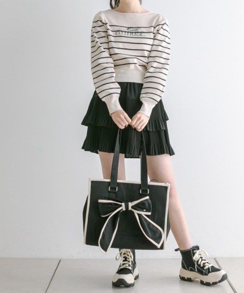 OLIVE des OLIVE(オリーブデオリーブ)の「【推し活対応◎/WEB限定】Aimerianejoie リボンキャリーオントート(トートバッグ・レディース・ピンク/アイボリー/ブラック・FREE)」の20枚目の写真