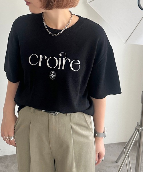 apres jour mignon(アプレジュールミニョン)の「ロゴ刺繍ニット【ZOZOTOWN限定アイテム】(ニット/セーター・レディース・レッド/アイボリー/ブラック・フリー/X-LARGE)」の13枚目の写真