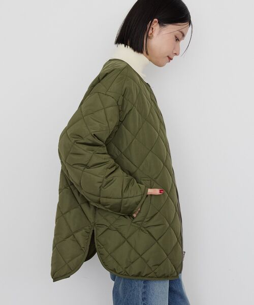 極美品✨️￥17万　カオス　シルクキルティングコート　中綿　リバーシブル　カーキ Chaos（カオス）の「シルクキルティングコート（）」 - WEAR