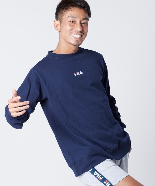 FILA（フィラ）の「スウエットトップス（スウェット・メンズ・ホワイト/ネイビー/ブラック・MEDIUM/LARGE/X-LARGE）」の9枚目の写真
