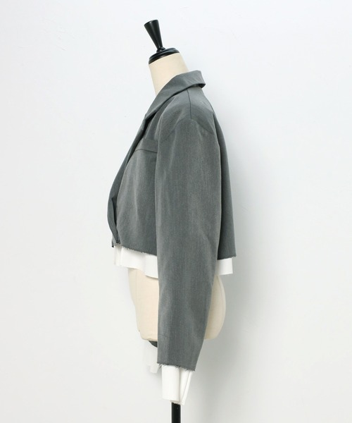 layered design short jacket / レイヤードデザインショート