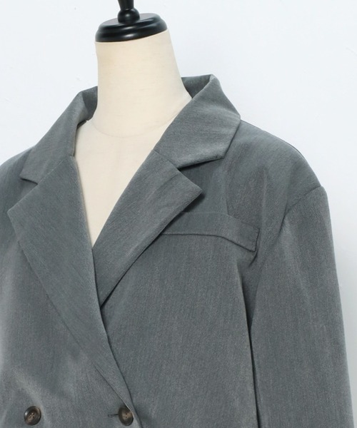 セール】layered design short jacket / レイヤードデザイン