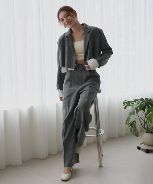 layered design short jacket / レイヤードデザインショート