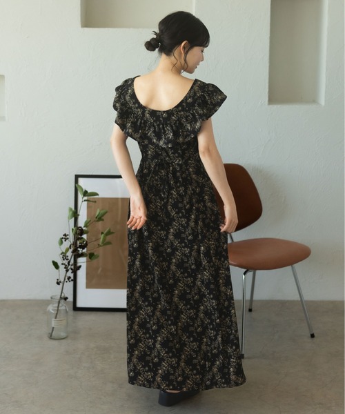 fupel(フぺル)の「Multiway flower ruffle onepiece /マルチウェイ花柄フリルワンピース(ワンピース・レディース・ベージュ/アイボリー/ブラック・FREE)」の18枚目の写真