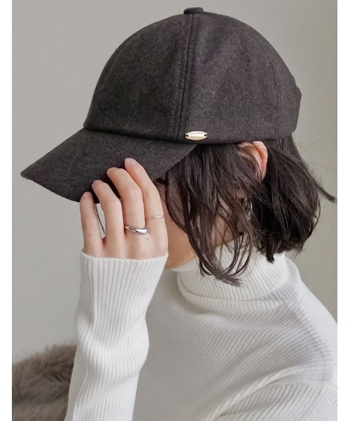 Re:EDIT（リエディ）の「[新色追加]フェルトキャップ（キャップ・レディース・ブラック/グレー/ブラウン・FREE）」の3枚目の写真