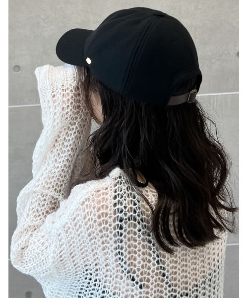 Re:EDIT（リエディ）の「[新色追加]フェルトキャップ（キャップ・レディース・ブラック/グレー/ブラウン・FREE）」の4枚目の写真