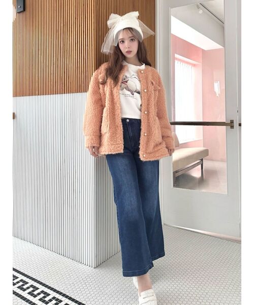 ジャケット・アウター coor Curly Fake Fur Crop Jumper (Brown) coor Curly Fake Fur Crop Jumper (Brown) - メルカリ