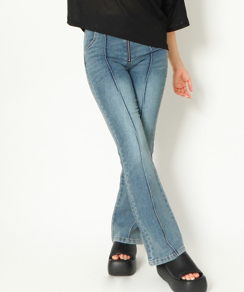 デニム・ジーパン HUECLOSET Closed star rivet denim pants 4JE077 HUECLOSET Closed star rivet denim pants