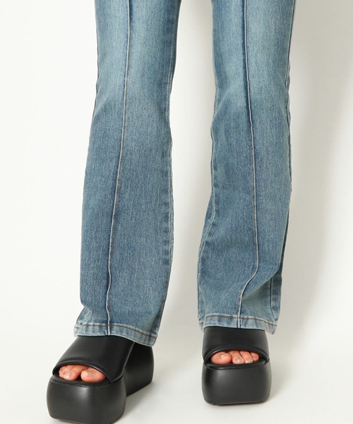 GORGE（ゴージ）の「《前ZIP×センターシーム》レディース ストレッチ デニムパンツ フレア 美脚 春夏秋冬（デニムパンツ・レディース・ブルー系その他/ブルー・L/M/S）」の10枚目の写真