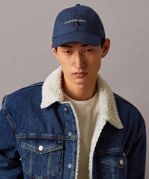 CK JEANS モノグラムロゴエンブロイダリーデニムキャップ Calvin Klein キャップ 帽子 モノグラムロゴエンブロイダリー