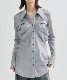 AKIKOAOKI | 【AKIKOAOKI/アキコアオキ】Heidi 03 flower/ドレーププリントシャツ(シャツ/ブラウス)