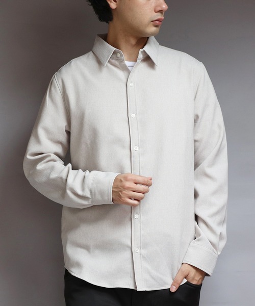 ８(eight)（エイト）の「日本製接触冷感レギュラーカラーシャツ（シャツ/ブラウス・メンズ・グレー系その他/ブルー/ネイビー/ホワイト・MEDIUM/X-LARGE/LARGE）」の3枚目の写真