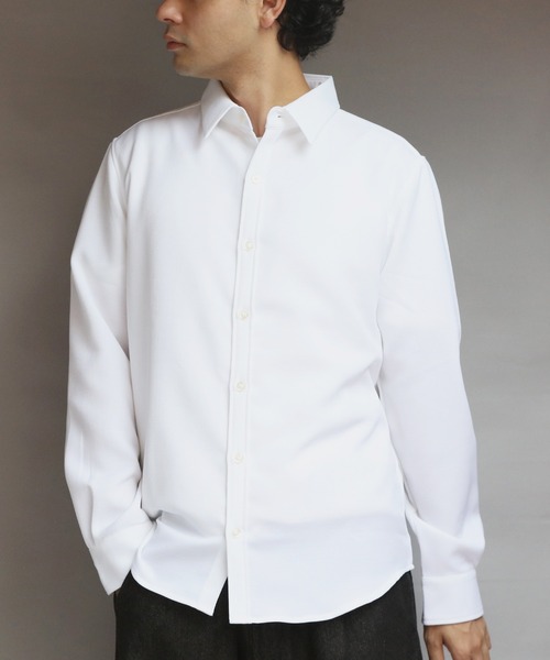 ８(eight)（エイト）の「日本製接触冷感レギュラーカラーシャツ（シャツ/ブラウス・メンズ・グレー系その他/ブルー/ネイビー/ホワイト・MEDIUM/X-LARGE/LARGE）」の2枚目の写真