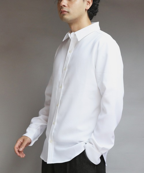 ８(eight)（エイト）の「日本製接触冷感レギュラーカラーシャツ（シャツ/ブラウス・メンズ・グレー系その他/ブルー/ネイビー/ホワイト・MEDIUM/X-LARGE/LARGE）」の5枚目の写真